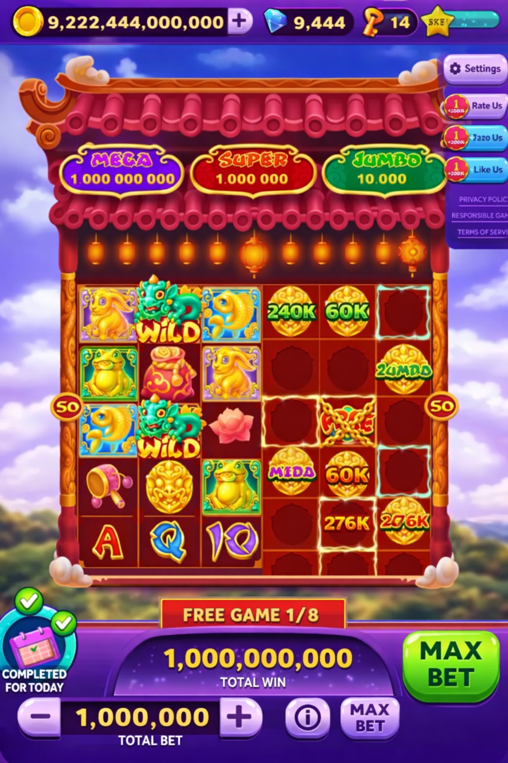 Joker's Jewels Dice game